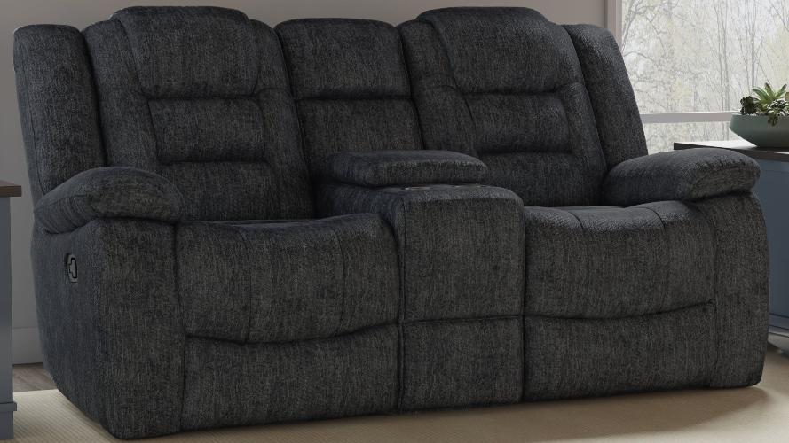 BOLTON - MISTY STORM MANUAL GLIDER CONSOLE LOVESEAT