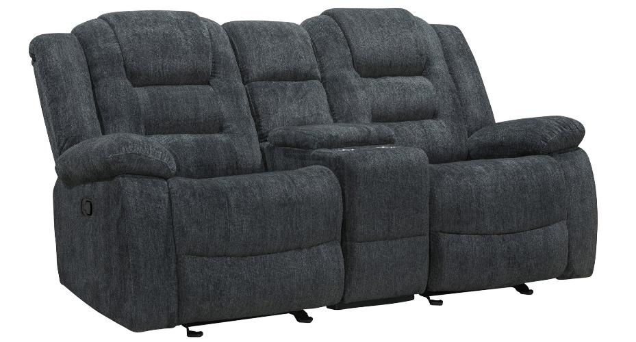 BOLTON - MISTY STORM MANUAL GLIDER CONSOLE LOVESEAT