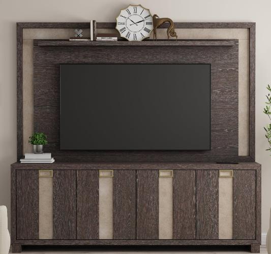 ASCENT 90 IN. TV CONSOLE WITH HUTCH AND BACK PANEL