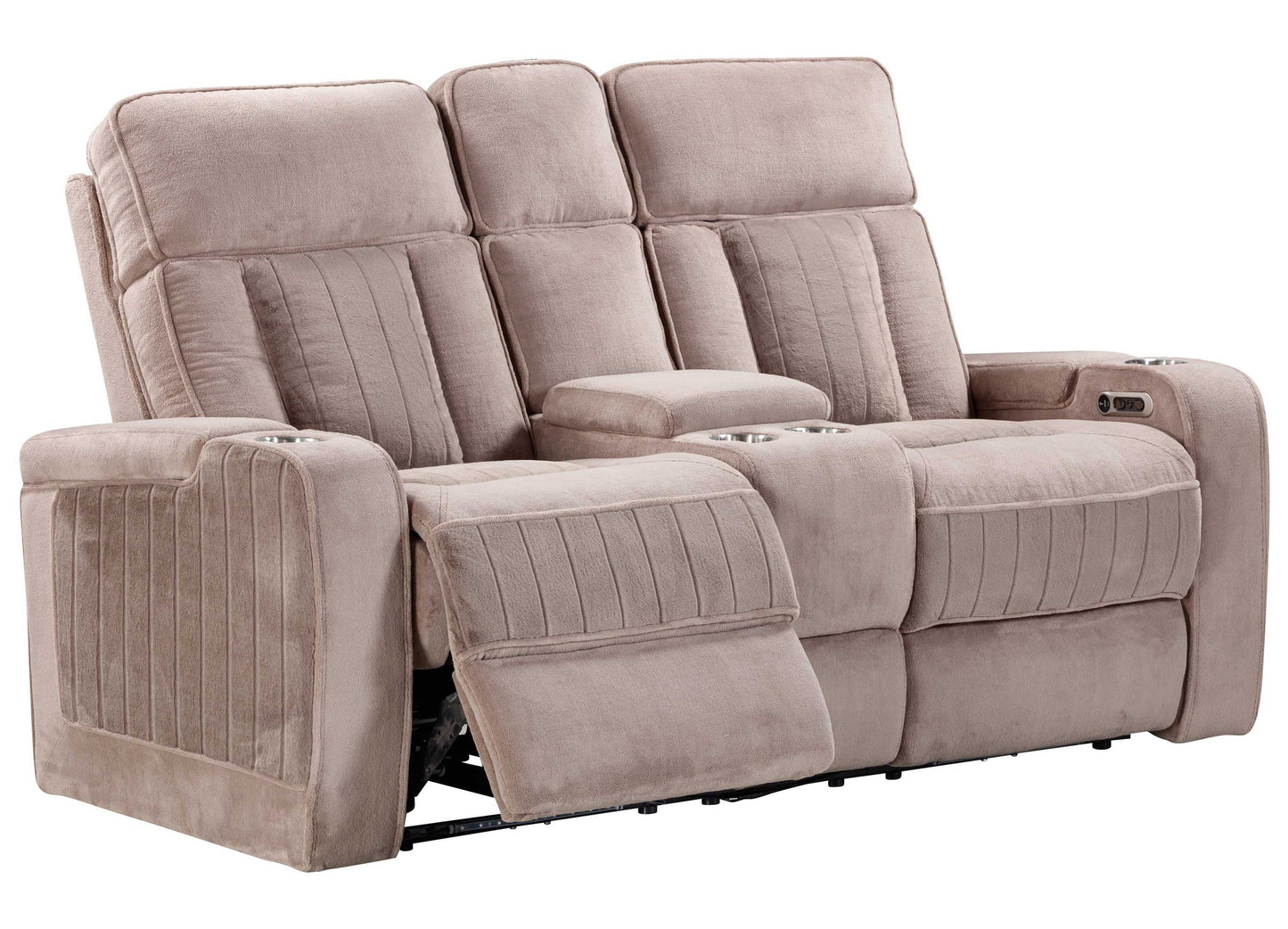 EQUINOX - MUSHROOM POWER CONSOLE LOVESEAT WITH POWER HEADRESTS