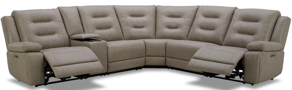 CALDWELL - TAHOE FOG 6PC MODULAR POWER RECLINING SECTIONAL