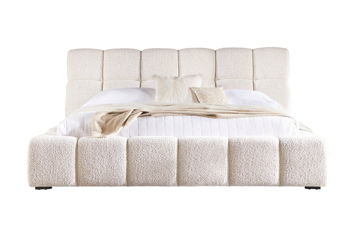 ESCAPE QUEEN UPHOLSTERED BED - FLUFFY RIVER ROCK