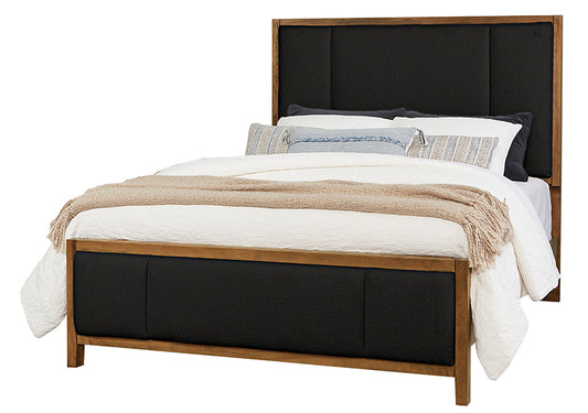 UPHOLSTERED BED-BLACK FAB