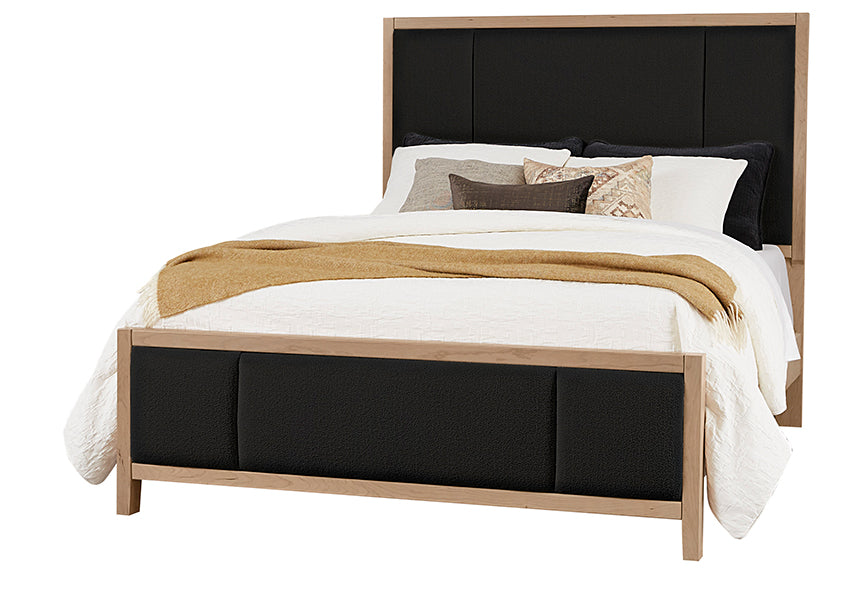 UPHOLSTERED BED-BLACK FAB