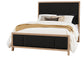 UPHOLSTERED BED-BLACK FAB