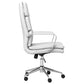 Ximena Upholstered Adjustable High Back Office Chair White