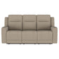 Brentwood 2-piece Upholstered Reclining Sofa Set Taupe