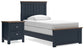 Ashley Express - Landocken Twin Panel Bed with Nightstand