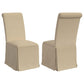 Shawna Upholstered Skirted Dining Chair Light Khaki (Set of 2)