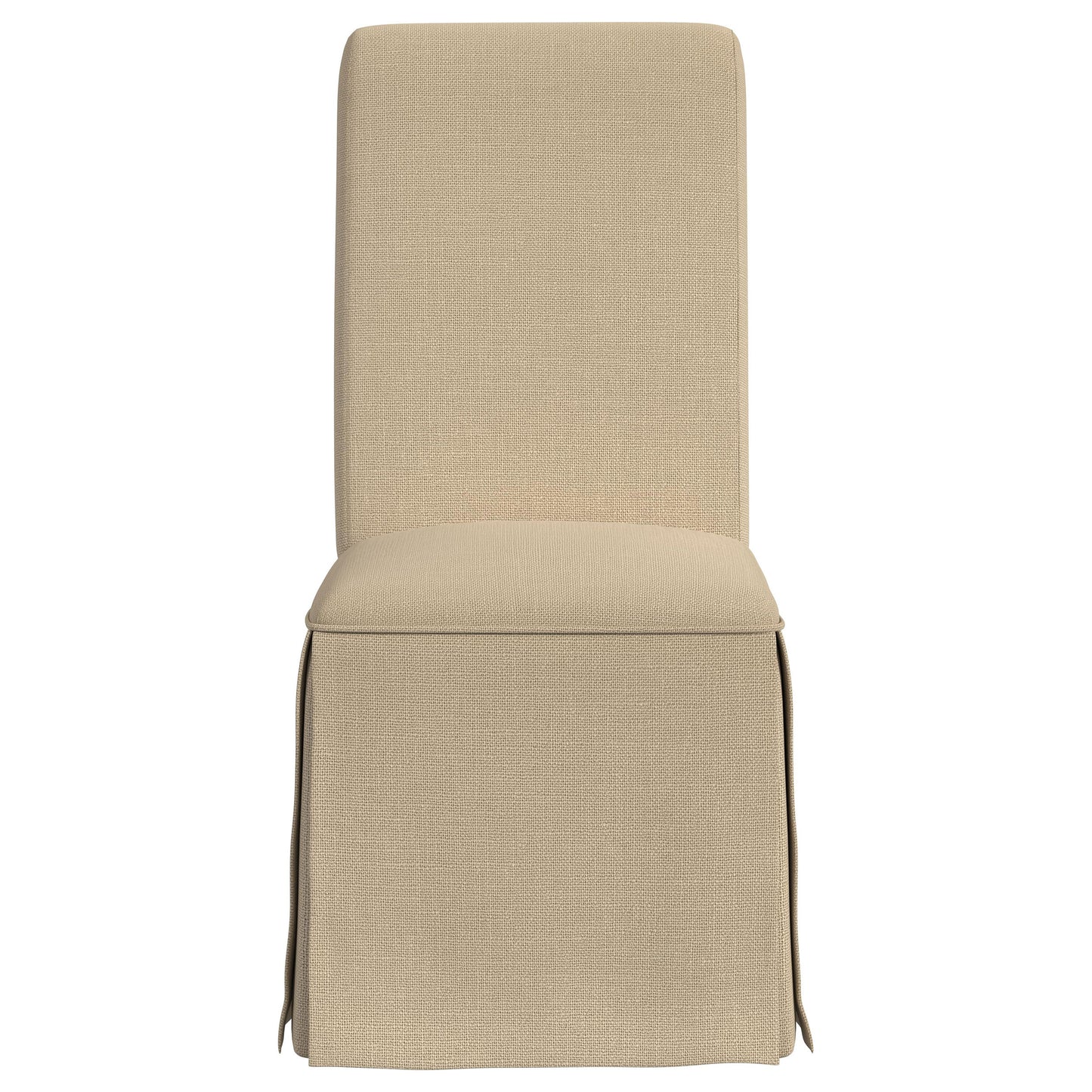 Shawna Upholstered Skirted Dining Chair Light Khaki (Set of 2)