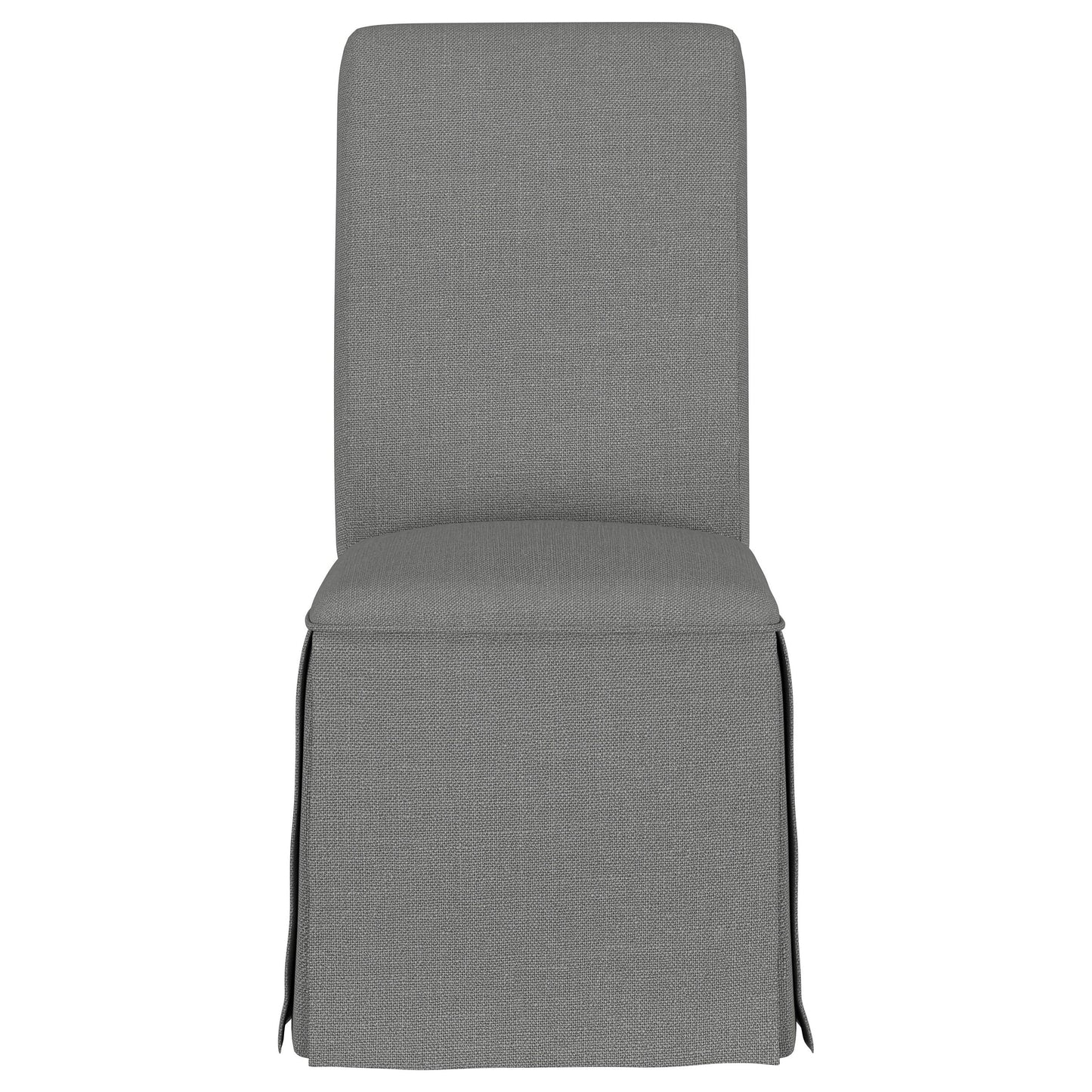 Shawna Upholstered Skirted Dining Chair Light Grey (Set of 2)