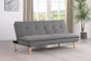 Scout Upholstered Tufted Convertible Sofa Bed Grey