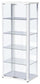 Aero 5-shelf Display Curio Cabinet with LED Lighting White