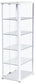 Aero 5-shelf Display Curio Cabinet with LED Lighting White