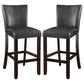 Alberton Leatherette Upholstered Bar Chair Black (Set of 2)