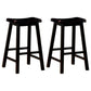 Durant Wood Backless Bar Stool Black (Set of 2)