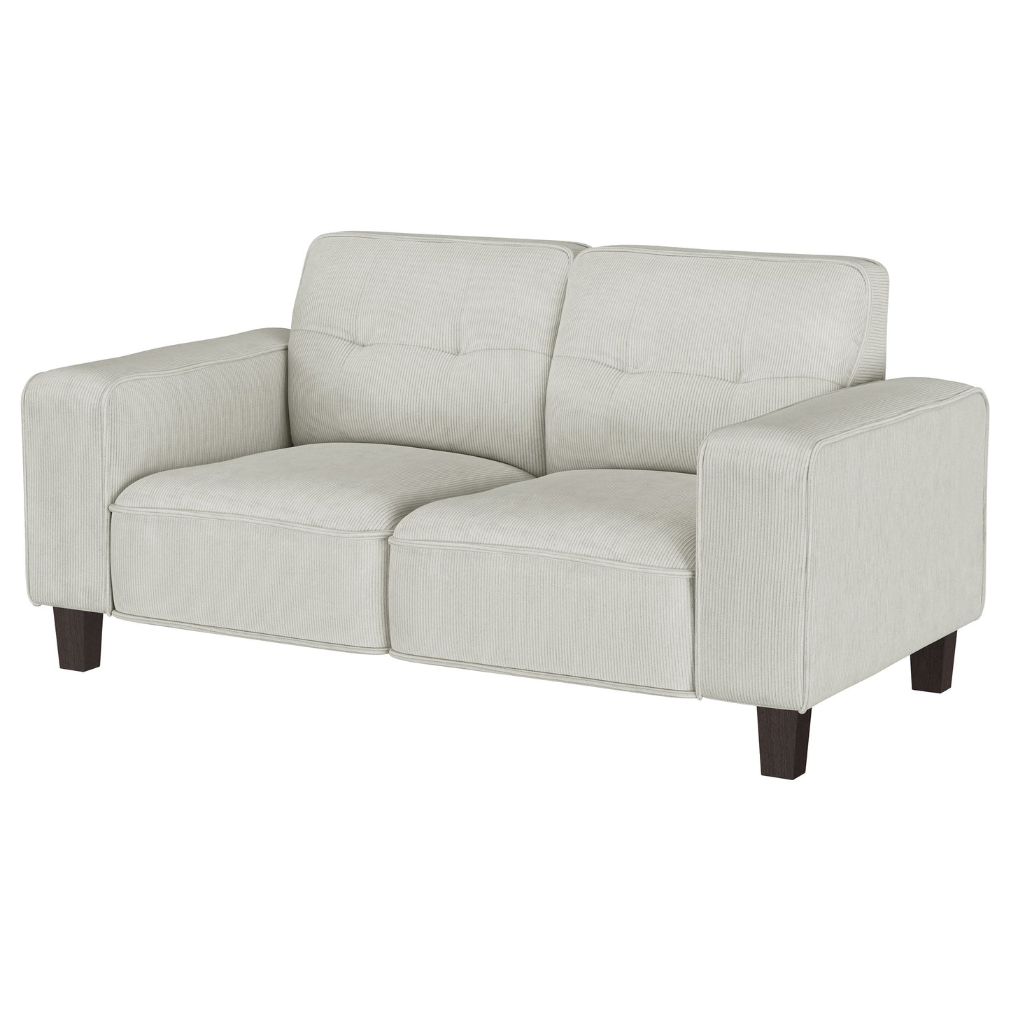 Deerhurst Upholstered Track Arm Tufted Loveseat Greige