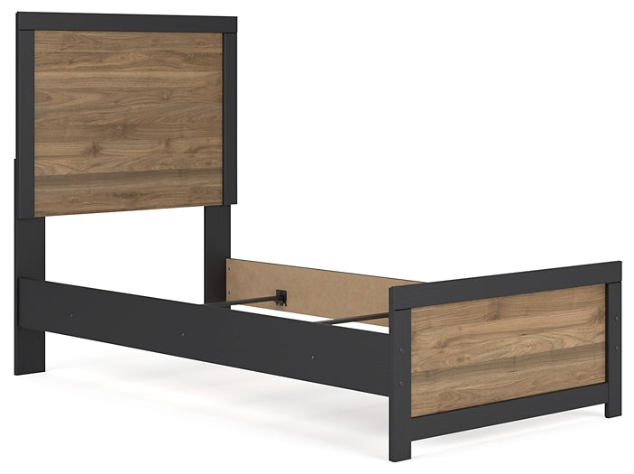 Ashley Express - Vertani Twin Panel Bed with Nightstand