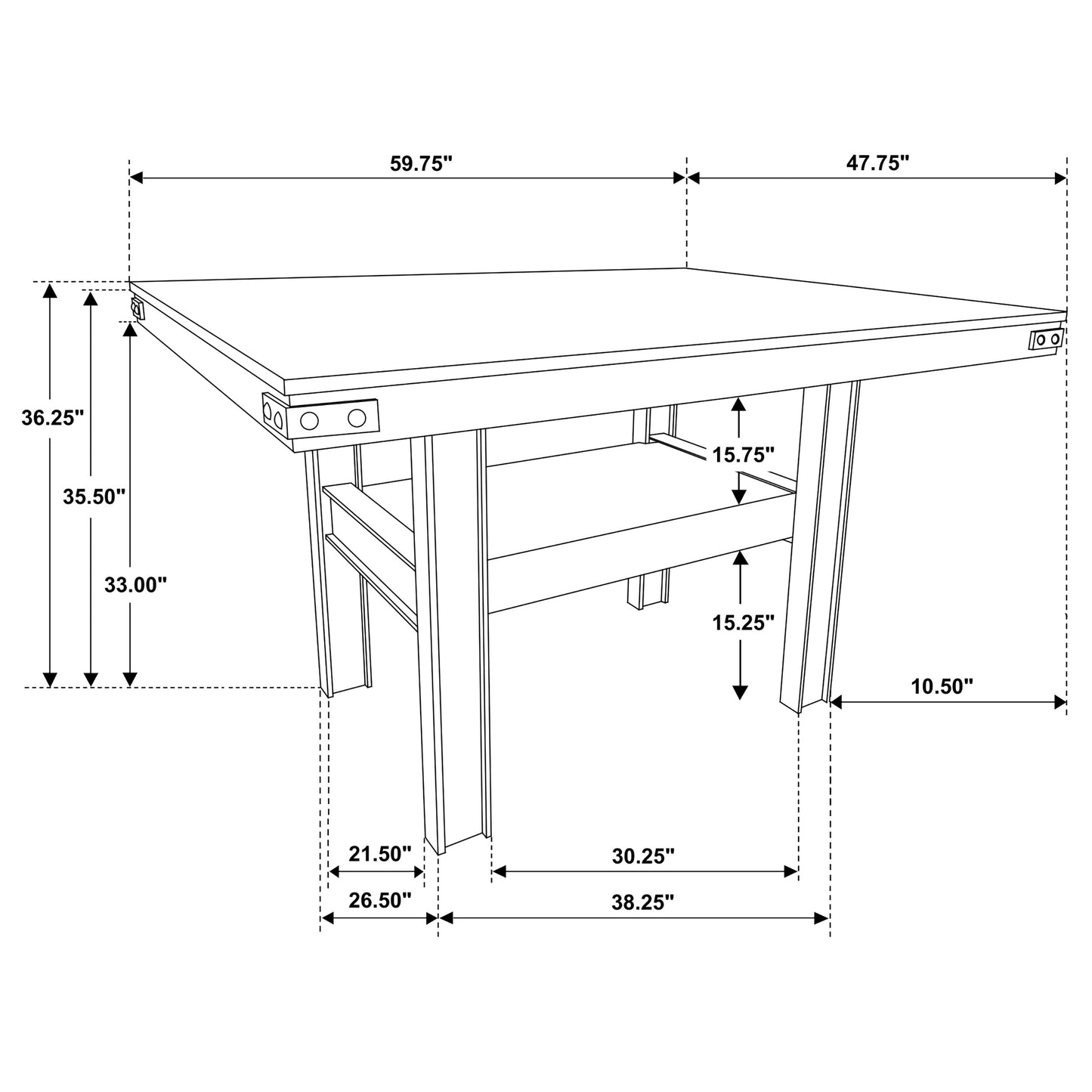 Patterson 7-piece Counter Height Dining Set Mango Oak