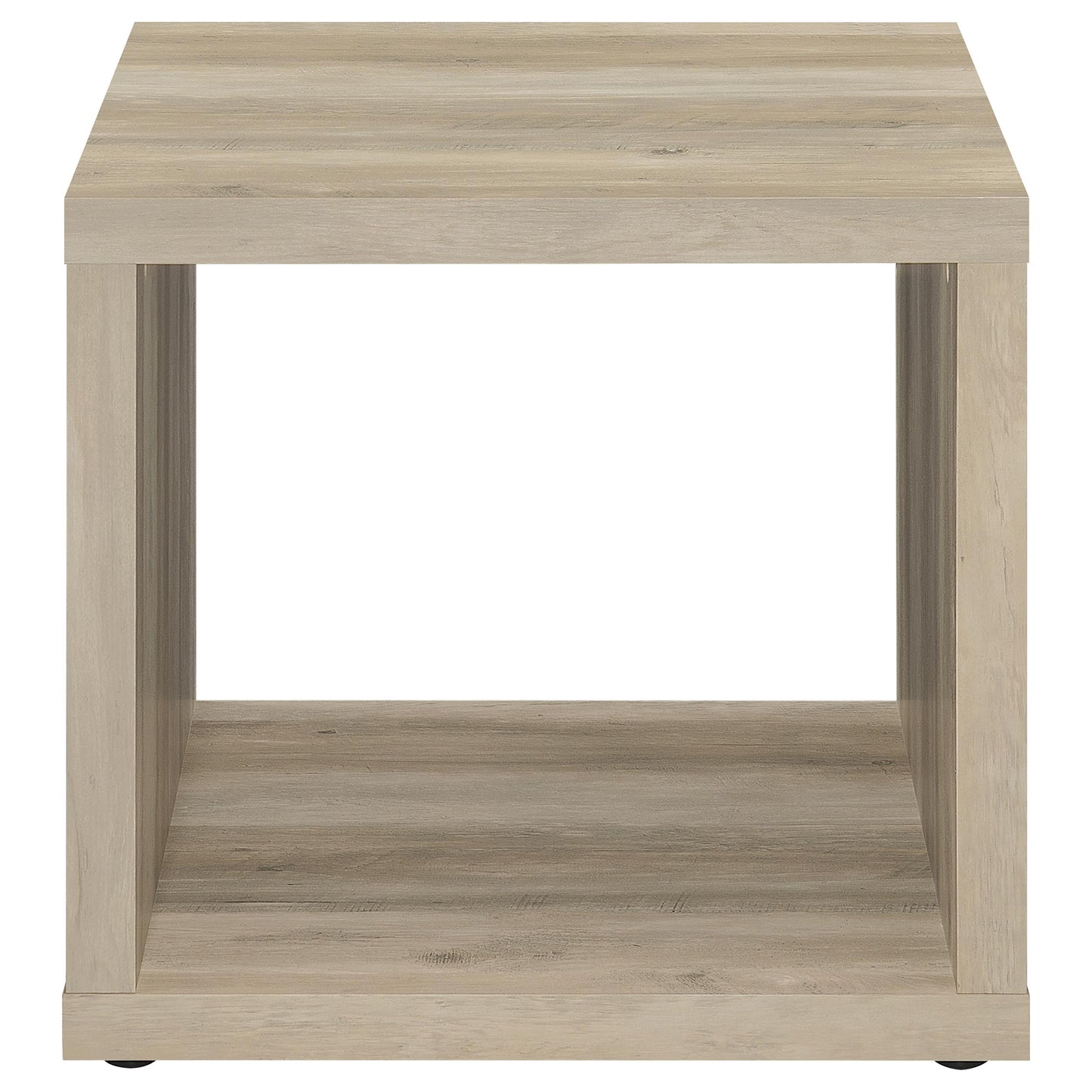 Frisco Square Engineered Wood Side End Table Distressed Pine