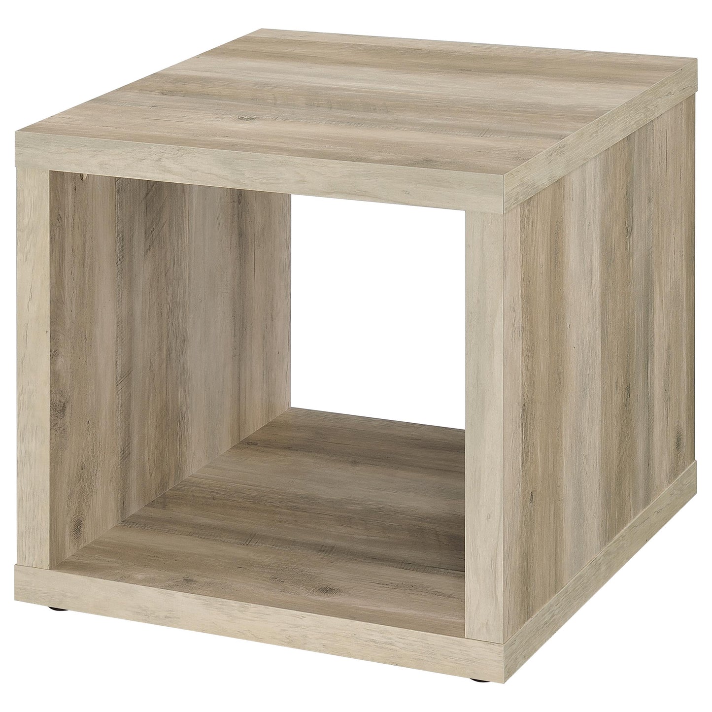 Frisco Square Engineered Wood Side End Table Distressed Pine