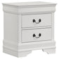 Louis Philippe 4-piece Full Bedroom Set White