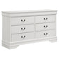 Louis Philippe 5-piece Eastern King Bedroom Set White