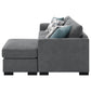 Storey Upholstered Sleeper Sectional Chaise Sofa Grey