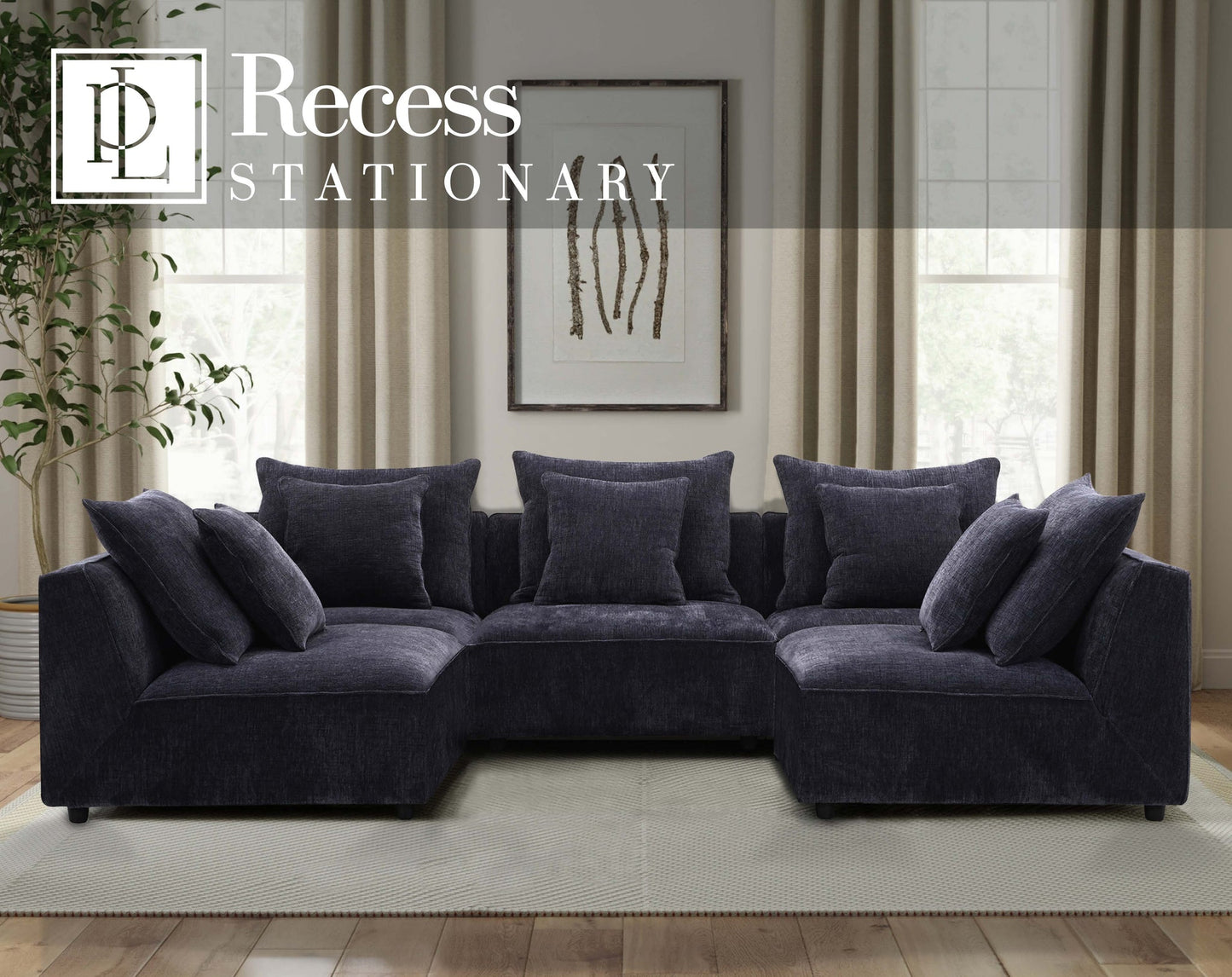 RECESS - REPTILE BLUE OTTOMAN