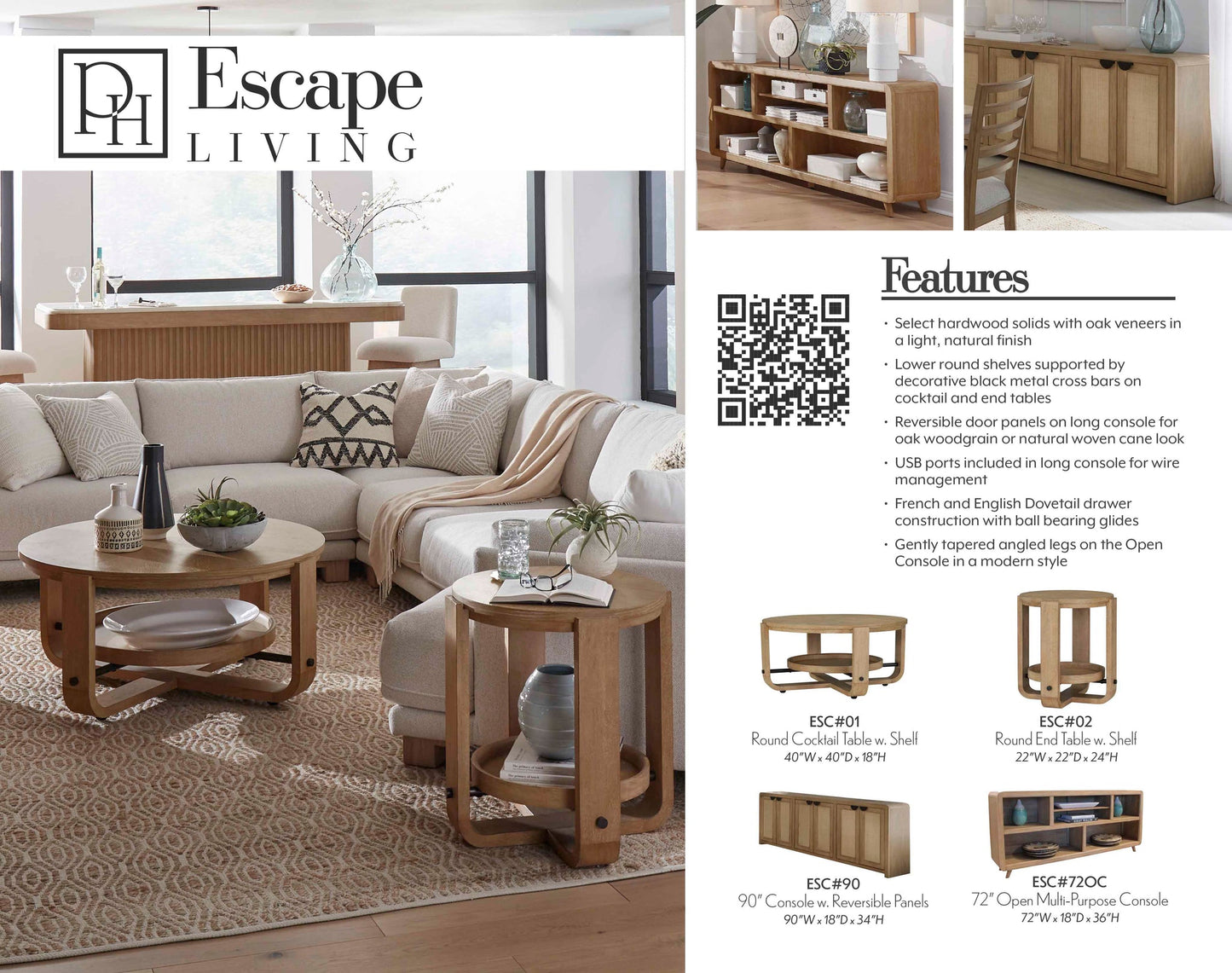 ESCAPE 72" OPEN MULTI-PURPOSE CONSOLE