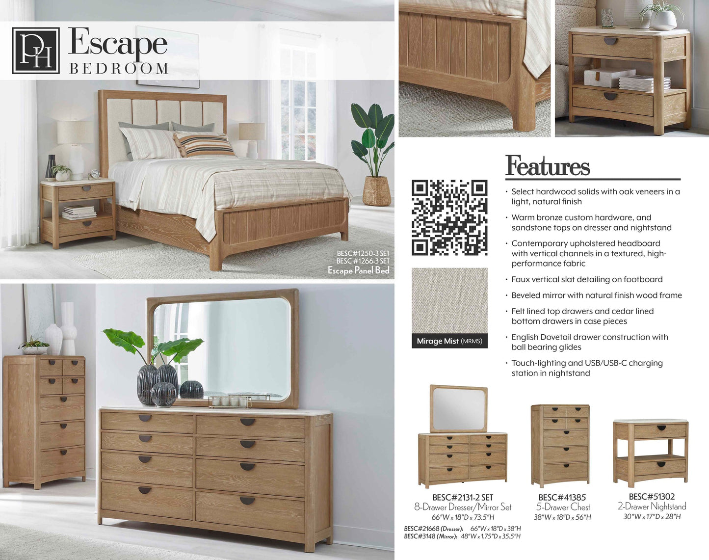 ESCAPE KING PANEL BED