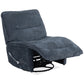 LEO - MIDNIGHT BLUE MANUAL ARMLESS GLIDER RECLINER