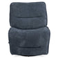 LEO - MIDNIGHT BLUE MANUAL ARMLESS GLIDER RECLINER