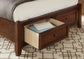 FULL ,QUEEN, & KING MANSION STORAGE BED - CHERRY FINISH