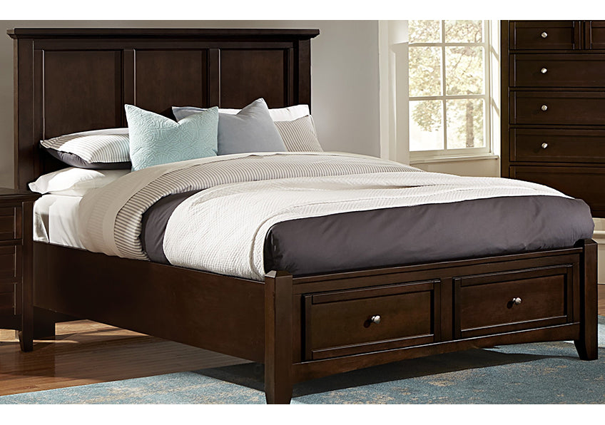 FULL ,QUEEN, & KING MANSION STORAGE BED - MERLO FINISH