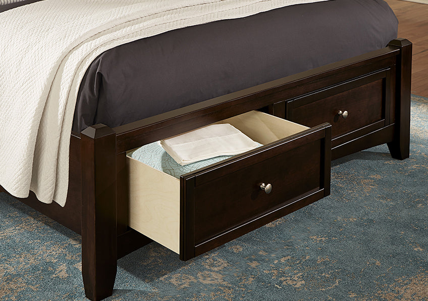 FULL ,QUEEN, & KING MANSION STORAGE BED - MERLO FINISH