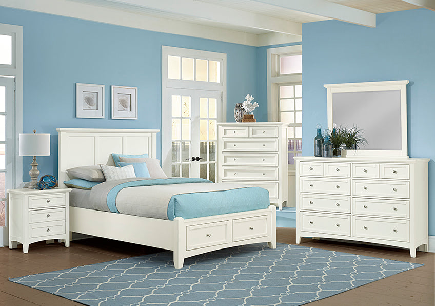 FULL ,QUEEN, & KING MANSION STORAGE BED - WHITE FINISH