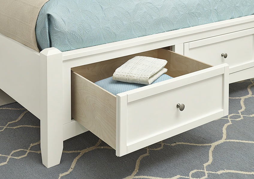 FULL ,QUEEN, & KING MANSION STORAGE BED - WHITE FINISH