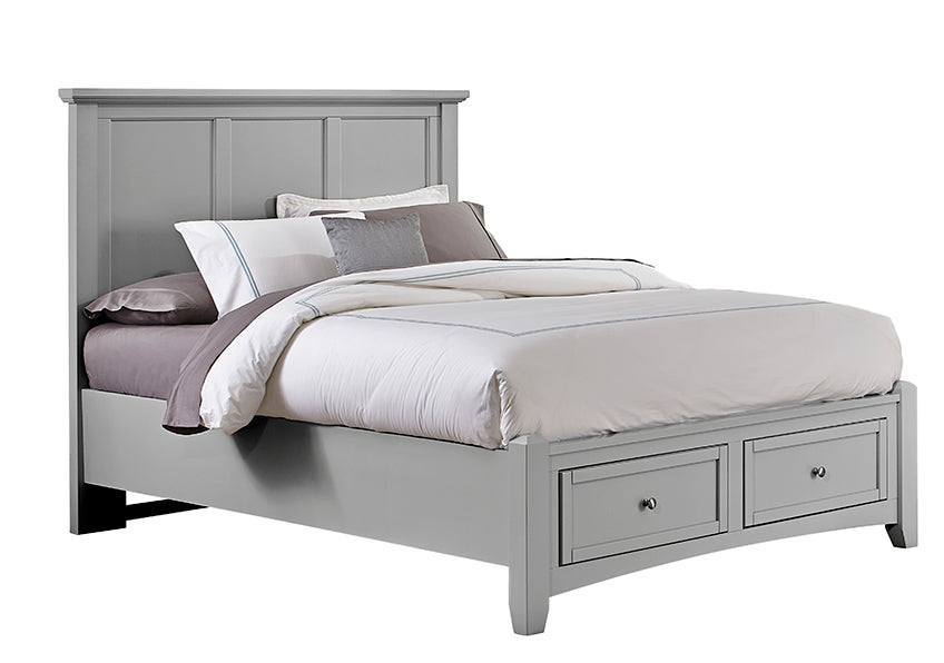 FULL, QUEEN, & KING MANSION STORAGE BED - GREY FINISH