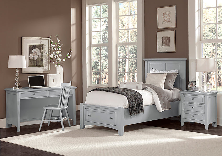 FULL, QUEEN, & KING MANSION STORAGE BED - GREY FINISH