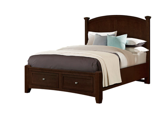 QUEEN & KING POSTER STORAGE BED - MERLO FINISH