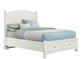 QUEEN & KING POSTER STORAGE BED - WHITE FINISH