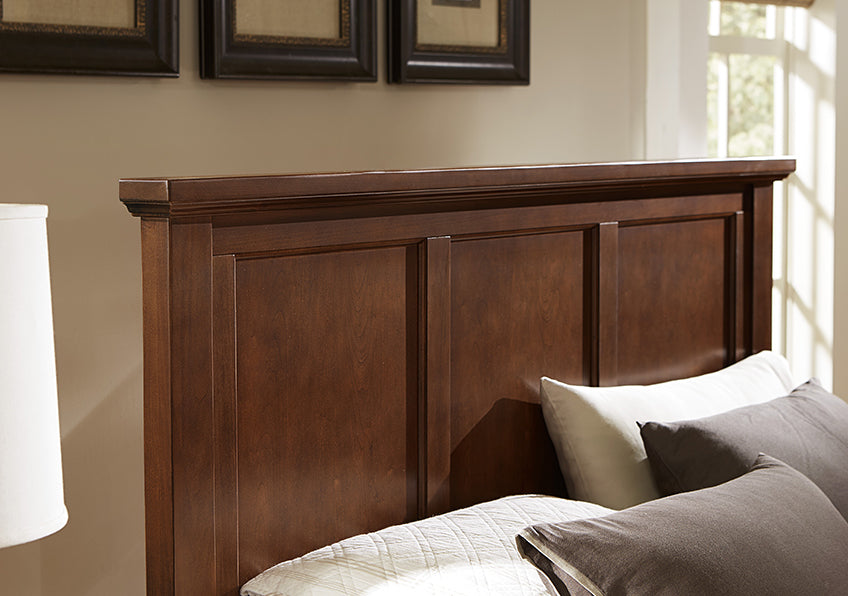 TWIN MANSION STORAGE BED - CHERRY FINISH