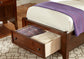 TWIN MANSION STORAGE BED - CHERRY FINISH