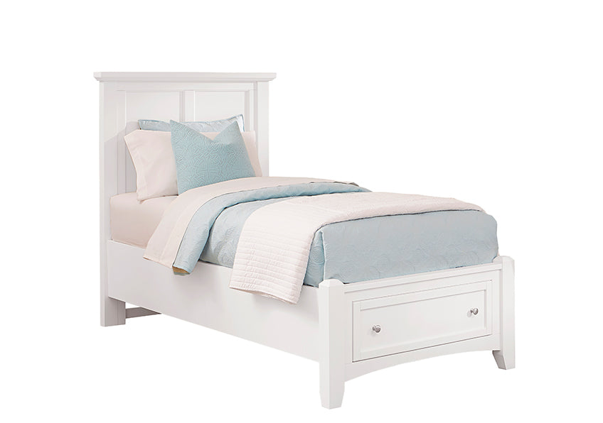 TWIN MANSION STORAGE BED - WHITE FINISH