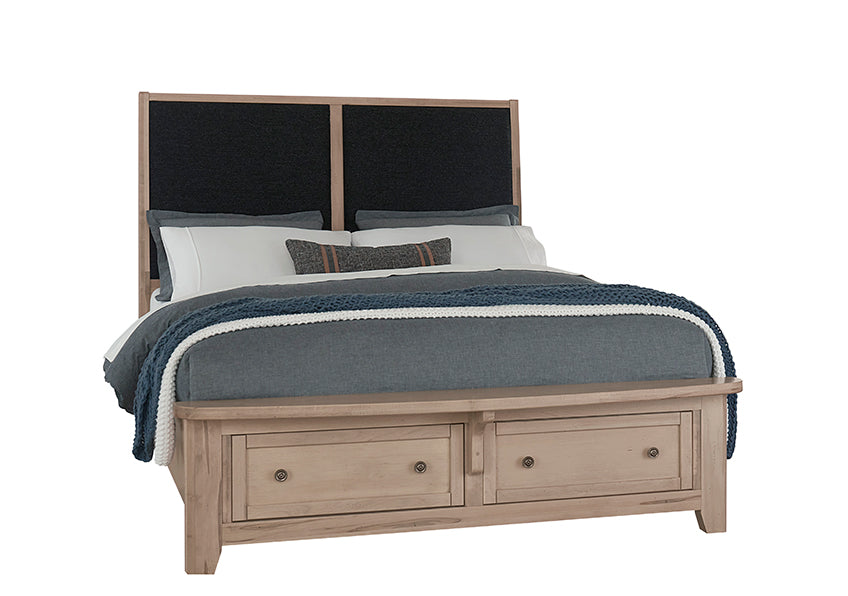 UPHOLSTERED BED WITH STORAGE -BLACK