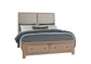 UPHOLSTERED BED WITH STORAGE -GREY