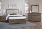 UPHOLSTERED BED WITH STORAGE -GREY