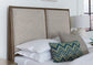 UPHOLSTERED BED WITH STORAGE -GREY