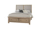 UPHOLSTERED BED WITH STORAGE -GREY